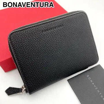 BONAVENTURA 블랙 미디엄 지퍼 지갑
