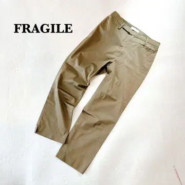 Frajil 치노 팬츠 36 베이지 스트레이트 팬츠 슬릿 9부 길이