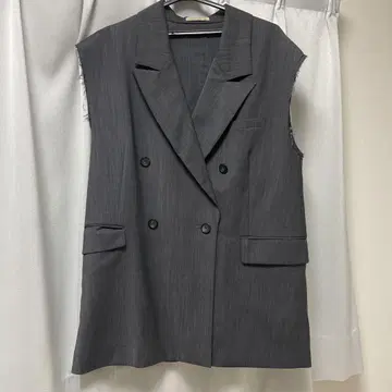 MAISON SPECIAL 그레이 더블 브레스트 베스트