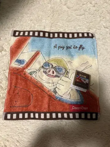 지브리 입체 조형물전 붉은 돼지 핸드 타월