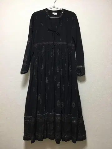 ANOKHI 원피스 블록 프린트 블랙