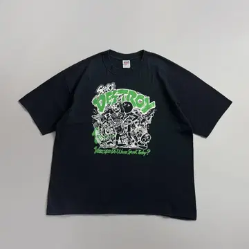 00년대~ PIZZA OF DEATH 양면 프린트 티셔츠