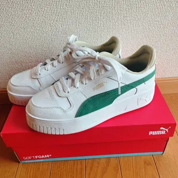 PUMA 스니커즈 24.5cm 화이트/그린