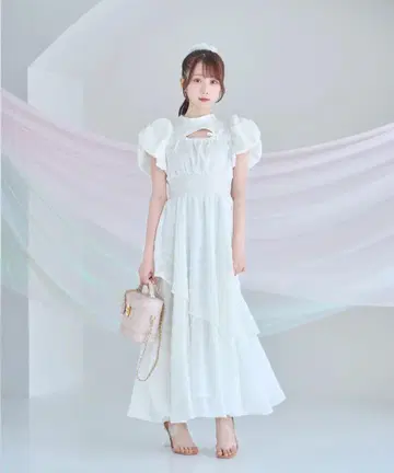 자카드 체크 드레스