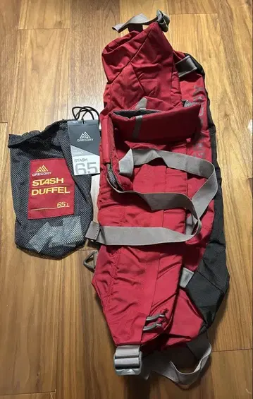 그레고리 GREGORY STASH DUFFEL 65L 레드 미사용 새상품