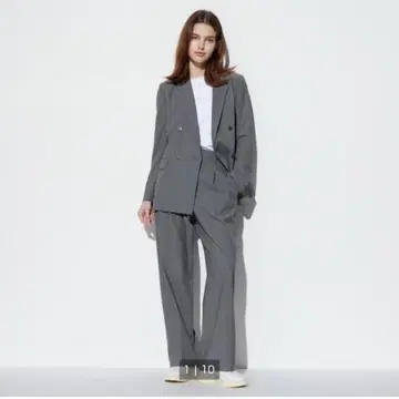 유니클로 그레이 팬츠 셋업