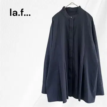 라에프 블라우스 네이비 튜닉 긴팔 셔츠 L 사이즈 3