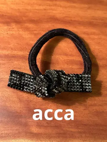 ACCA 아카 블랙 리본 스와로즈키 젬 헤어 밴드