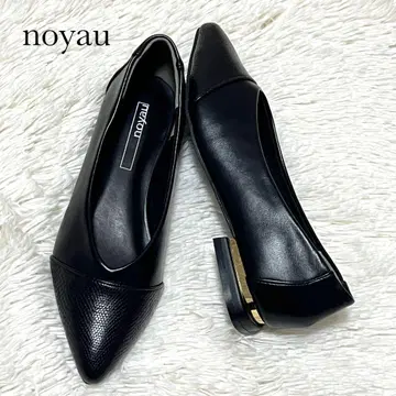 미사용 noyau 노야우 포인티드 메탈 힐 펌프스 블랙 S