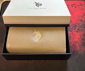 U.S. POLO ASSN. 장지갑 베이지 지갑 남성용