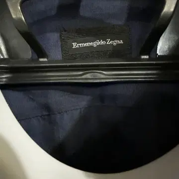Ermenegildo Zegna 네이비 드레스 셔츠