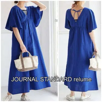 JOURNAL STANDARD relume 린넨 코튼 V넥 원피스
