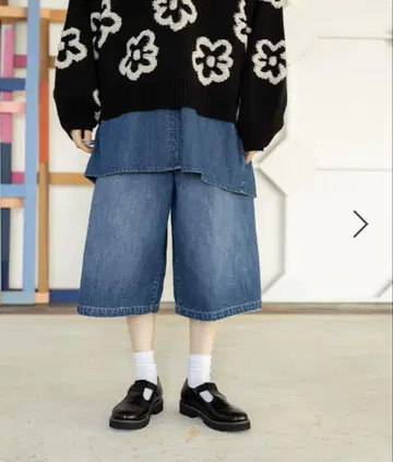 니코앤드 [NKJ 2025SS] WIDE CAPRI DENIM 가우초