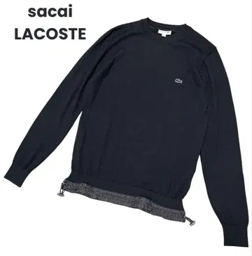 sacai LACOSTE Long sleeved pullover