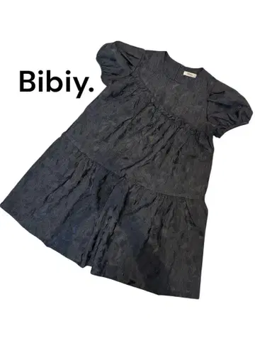 Bibiy. 비비 원피스 미니 반팔 블랙 F