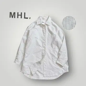 [새상품급] 2023 / 오버 사이즈 MHL. 스트라이프 셔츠 베이지