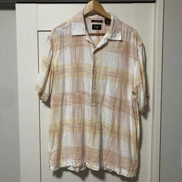 hagger 빈티지 린넨 오픈 카라 셔츠