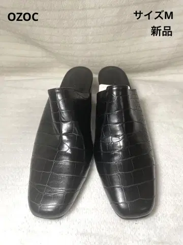 OZOC 오조크 블랙 크로커다일풍 뮬 사이즈 M 새상품
