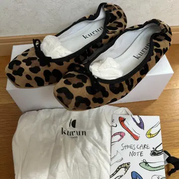 kurun TOKYO 레오파드 발레 슈즈 25