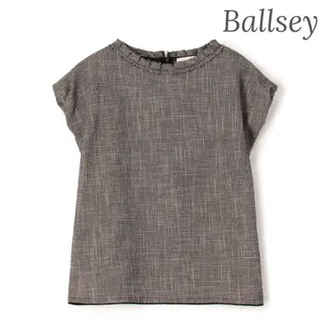 새상품급 Ballsey 폴리에스테르 레이온 카라미 프렌치 슬리브 블라우스