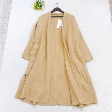 새상품 GALERIE VIE 더블 거즈 프론트 오픈 롱 가디건 M
