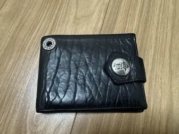 Bill Wall Leather 실버 버튼 패치 가죽 지갑