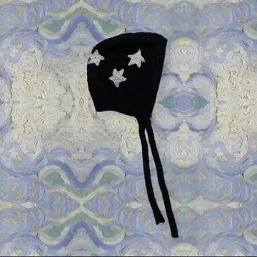 바라클라바 끈 포함 후드 니트 모자 별 패턴