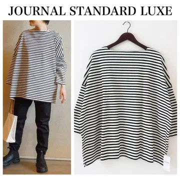 [새상품] JOURNAL STANDARD 밀라노 리브 보더 풀오버 F