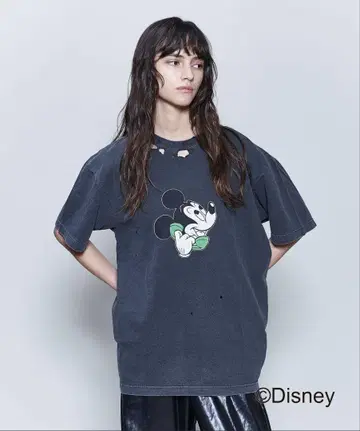 6 (ROKU) MICKEYT 셔츠 블랙 사이즈 L