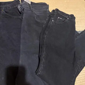 Wrangler 블랙 데님 팬츠 Lee 블랙 데님