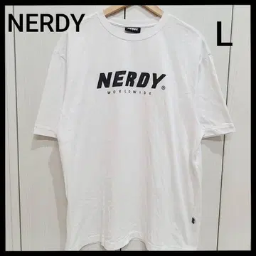 NERDY 널디 반팔 티셔츠 화이트 화이트 남성용 L