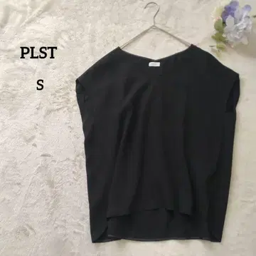 PLST 플라스테 프렌치 슬리브 튜닉 블라우스 블랙 S