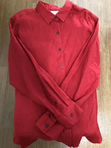 UNIQLO 빨간색 린넨 셔츠 XL 미사용