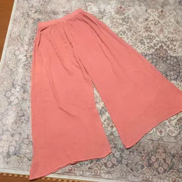 핑크 와이드 팬츠