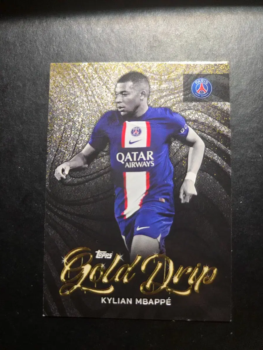 스포츠카드 PSG 우승 기념 topps 인서트 골드 드립 음바페