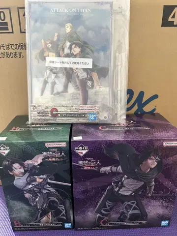 진격의 거인 제일복권 B상 리바이 C상 한지 피규어