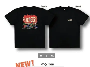 하루카미라이 구로 티셔츠/구로 Tee XL 사이즈