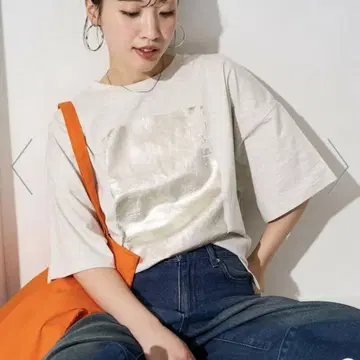 FREAK'S STORE 호일 프린트 빅 반팔 셔츠 프릭스스토어 T셔츠