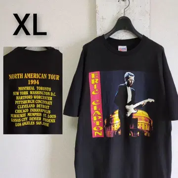 90년대 USA 제작 에릭 클랩튼 94년 북미 투어 티셔츠 블랙 XL