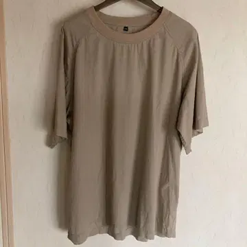베이지 래글런 슬리브 T셔츠 L 사이즈