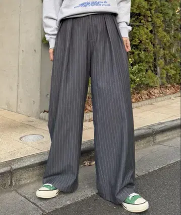 차오패닉 티피 턱 볼륨 와이드 슬랙스 팬츠