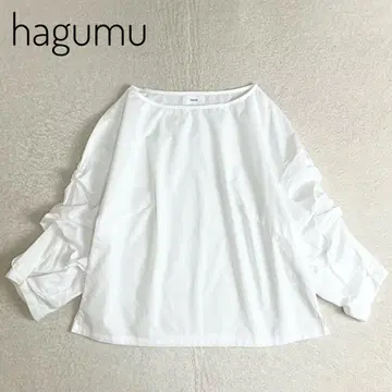 hagumu 블라우스 셔츠 화이트