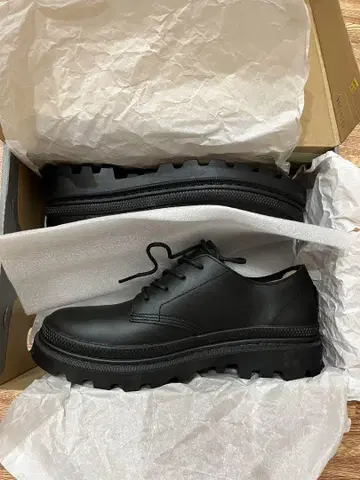 PALLADIUM 블랙 레이스업 방수 신발