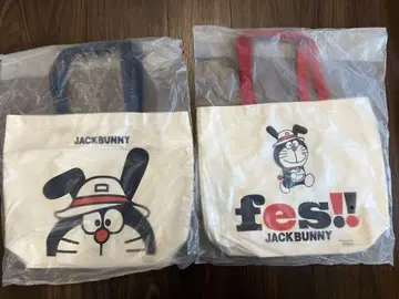 JACK BUNNY 도라에몽 콜라보 에코백 2개 세트