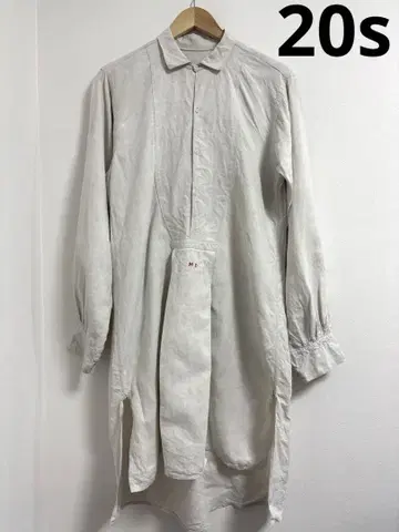 20년대 프랑스 앤티크 린넨 그랑파 셔츠 빈티지