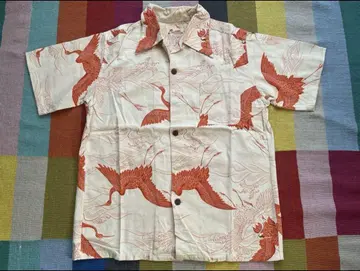 Hawaiian 크레이프 아로하 셔츠 반팔 일본풍 패턴 학