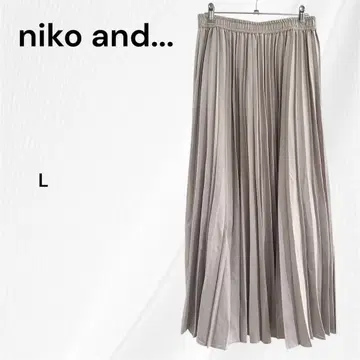 니코앤드 롱 스커트 플리츠 롱 스커트 L 아이보리 허리밴딩