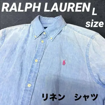 RALPH LAUREN 랄프 로렌 린넨 셔츠 블루 L 사이즈 긴팔