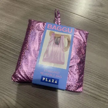 Plaza 한정 미사용 새상품 BAGGU 스탠다드 메탈릭 홀로그램 핑크