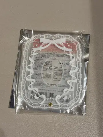 후쿠야 포토 카드 아크릴 프레임 그라데이션 레이스 화이트